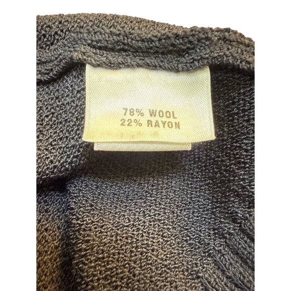 St. John Sport Cardigan Navy Wool Blend Zip-Up Sweater L Office Workwear EUC - Picture 6 of 7